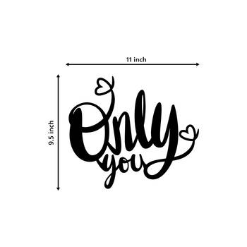 eCraftIndia  Only You  Love Theme Black Engineered Wood Wall Art Cutout  Ready to Hang Home DECOR 5