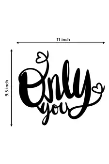 eCraftIndia  Only You  Love Theme Black Engineered Wood Wall Art Cutout  Ready to Hang Home DECOR