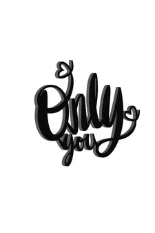 eCraftIndia  Only You  Love Theme Black Engineered Wood Wall Art Cutout  Ready to Hang Home DECOR