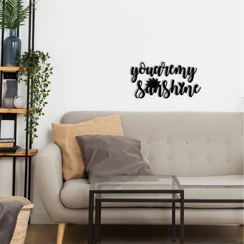 eCraftIndia  You Are My Sunshine  Black Engineered Wood Wall Art Cutout  Ready to Hang Home DECOR 2