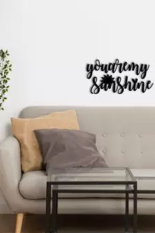 eCraftIndia  You Are My Sunshine  Black Engineered Wood Wall Art Cutout  Ready to Hang Home DECOR