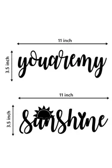 eCraftIndia  You Are My Sunshine  Black Engineered Wood Wall Art Cutout  Ready to Hang Home DECOR