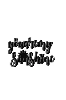 eCraftIndia  You Are My Sunshine  Black Engineered Wood Wall Art Cutout  Ready to Hang Home DECOR