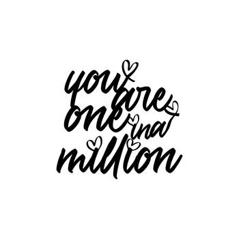 eCraftIndia  You Are One In A Million  Love Theme Black Engineered Wood Wall Art Cutout  Ready to Hang Home DECOR 4