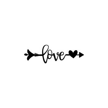 eCraftIndia  Love Arrow Through Heart  Valentine Theme Black Engineered Wood Wall Art Cutout  Ready to Hang Home DECOR 4