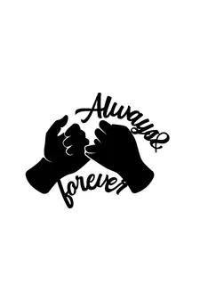 eCraftIndia  Always & Forever  Love Theme Black Engineered Wood Wall Art Cutout  Ready to Hang Home DECOR