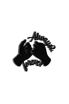 eCraftIndia  Always & Forever  Love Theme Black Engineered Wood Wall Art Cutout  Ready to Hang Home DECOR