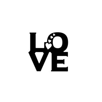eCraftIndia  Love with 4 Hearts  Valentine Theme Black Engineered Wood Wall Art Cutout  Ready to Hang Home DECOR 3