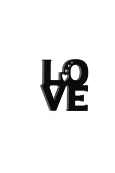 eCraftIndia  Love with 4 Hearts  Valentine Theme Black Engineered Wood Wall Art Cutout  Ready to Hang Home DECOR