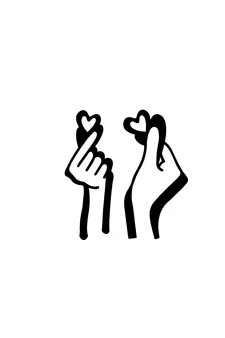 eCraftIndia  Loving Couple Hands with Hearts  Black Engineered Wood Wall Art Cutout  Ready to Hang Home DECOR