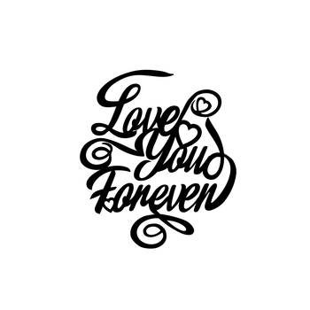 eCraftIndia  Love You Forever  Valentine Theme Black Engineered Wood Wall Art Cutout  Ready to Hang Home DECOR 3