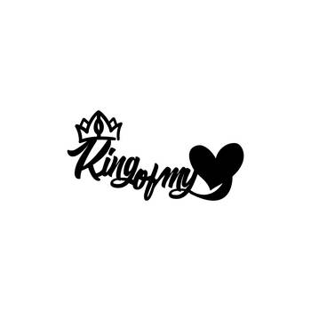 eCraftIndia  King Of My Heart  Love Theme Black Engineered Wood Wall Art Cutout  Ready to Hang Home DECOR 4