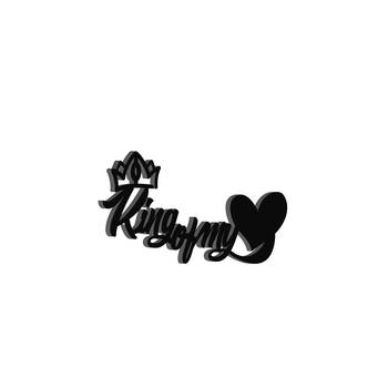 eCraftIndia  King Of My Heart  Love Theme Black Engineered Wood Wall Art Cutout  Ready to Hang Home DECOR 6