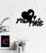 eCraftIndia  You Complete Me  Love Theme Black Engineered Wood Wall Art Cutout  Ready to Hang Home DECOR