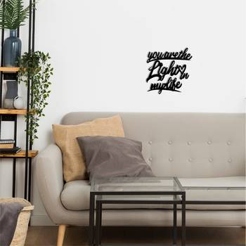 eCraftIndia  You Are The Light In My Life  Love Theme Black Engineered Wood Wall Art Cutout  Ready to Hang Home DECOR 2