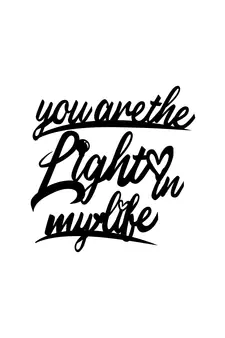 eCraftIndia  You Are The Light In My Life  Love Theme Black Engineered Wood Wall Art Cutout  Ready to Hang Home DECOR