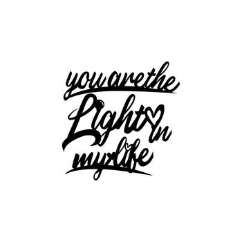 eCraftIndia  You Are The Light In My Life  Love Theme Black Engineered Wood Wall Art Cutout  Ready to Hang Home DECOR 4