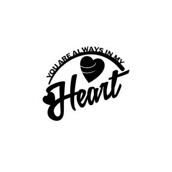 eCraftIndia  You Are Always In My Heart  Love Theme Black Engineered Wood Wall Art Cutout  Ready to Hang Home DECOR 3
