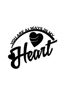 eCraftIndia  You Are Always In My Heart  Love Theme Black Engineered Wood Wall Art Cutout  Ready to Hang Home DECOR