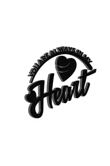 eCraftIndia  You Are Always In My Heart  Love Theme Black Engineered Wood Wall Art Cutout  Ready to Hang Home DECOR