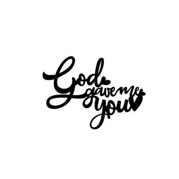eCraftIndia  God Gave Me You  Love Theme Black Engineered Wood Wall Art Cutout  Ready to Hang Home DECOR 3