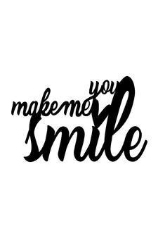 eCraftIndia  You Make Me Smile  Black Engineered Wood Wall Art Cutout  Ready to Hang Home DECOR
