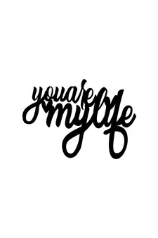 eCraftIndia  You Are My Life  Love Theme Black Engineered Wood Wall Art Cutout  Ready to Hang Home DECOR