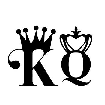 eCraftIndia  King And Queen  Love Theme Black Engineered Wood Wall Art Cutout  Ready to Hang Home DECOR 3
