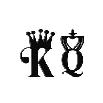 eCraftIndia  King And Queen  Love Theme Black Engineered Wood Wall Art Cutout  Ready to Hang Home DECOR 6