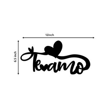 eCraftIndia  Te Amo meaning I Love You  Valentine Theme Black Engineered Wood Wall Art Cutout  Ready to Hang Home DECOR 5