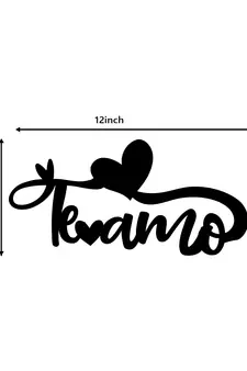 eCraftIndia  Te Amo meaning I Love You  Valentine Theme Black Engineered Wood Wall Art Cutout  Ready to Hang Home DECOR