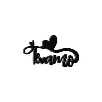 eCraftIndia  Te Amo meaning I Love You  Valentine Theme Black Engineered Wood Wall Art Cutout  Ready to Hang Home DECOR 6