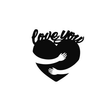 eCraftIndia  Love You  Valentine Theme Black Engineered Wood Wall Art Cutout  Ready to Hang Home DECOR 4