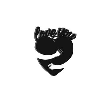 eCraftIndia  Love You  Valentine Theme Black Engineered Wood Wall Art Cutout  Ready to Hang Home DECOR 6