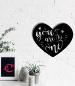 eCraftIndia  You are the One  Love Theme Black Engineered Wood Wall Art Cutout  Ready to Hang Home DECOR