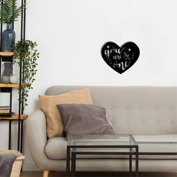 eCraftIndia  You are the One  Love Theme Black Engineered Wood Wall Art Cutout  Ready to Hang Home DECOR 2