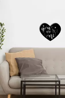 eCraftIndia  You are the One  Love Theme Black Engineered Wood Wall Art Cutout  Ready to Hang Home DECOR