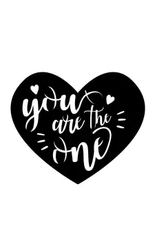 eCraftIndia  You are the One  Love Theme Black Engineered Wood Wall Art Cutout  Ready to Hang Home DECOR