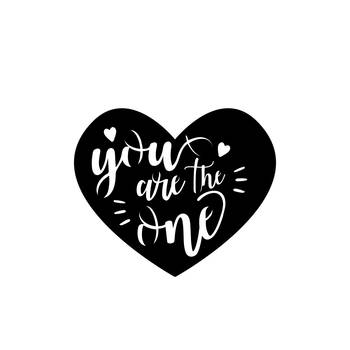 eCraftIndia  You are the One  Love Theme Black Engineered Wood Wall Art Cutout  Ready to Hang Home DECOR 4