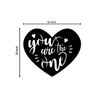 eCraftIndia  You are the One  Love Theme Black Engineered Wood Wall Art Cutout  Ready to Hang Home DECOR 5