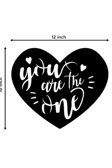 eCraftIndia  You are the One  Love Theme Black Engineered Wood Wall Art Cutout  Ready to Hang Home DECOR