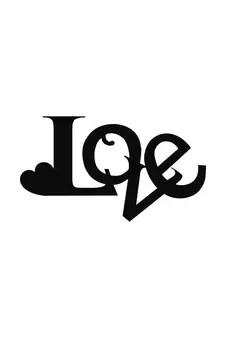 eCraftIndia  Love  Valentine Theme Black Engineered Wood Wall Art Cutout  Ready to Hang Home DECOR