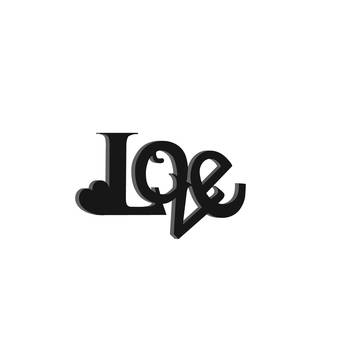 eCraftIndia  Love  Valentine Theme Black Engineered Wood Wall Art Cutout  Ready to Hang Home DECOR 6