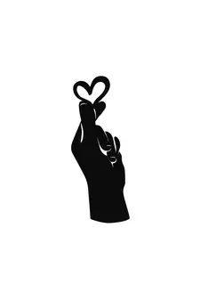 eCraftIndia  Little Heart in Hand  Love Theme Black Engineered Wood Wall Art Cutout  Ready to Hang Home DECOR