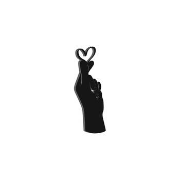 eCraftIndia  Little Heart in Hand  Love Theme Black Engineered Wood Wall Art Cutout  Ready to Hang Home DECOR 6