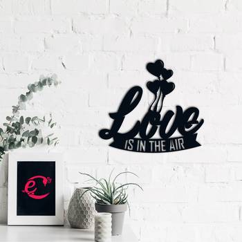 eCraftIndia  Love is in the air with Hearth Balloons  Black Engineered Wood Wall Art Cutout  Ready to Hang Home DECOR 1