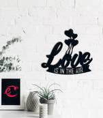 eCraftIndia  Love is in the air with Hearth Balloons  Black Engineered Wood Wall Art Cutout  Ready to Hang Home DECOR