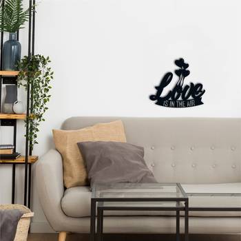 eCraftIndia  Love is in the air with Hearth Balloons  Black Engineered Wood Wall Art Cutout  Ready to Hang Home DECOR 2
