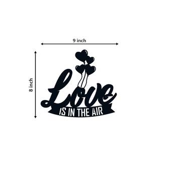 eCraftIndia  Love is in the air with Hearth Balloons  Black Engineered Wood Wall Art Cutout  Ready to Hang Home DECOR 5