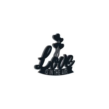 eCraftIndia  Love is in the air with Hearth Balloons  Black Engineered Wood Wall Art Cutout  Ready to Hang Home DECOR 6